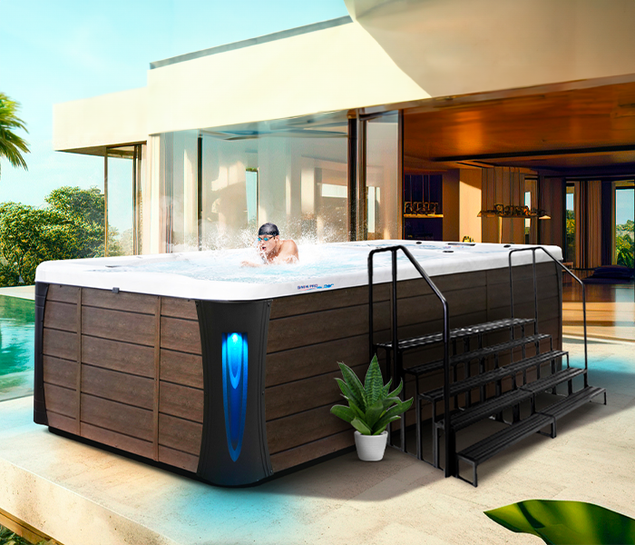 Calspas hot tub being used in a family setting - Pontiac